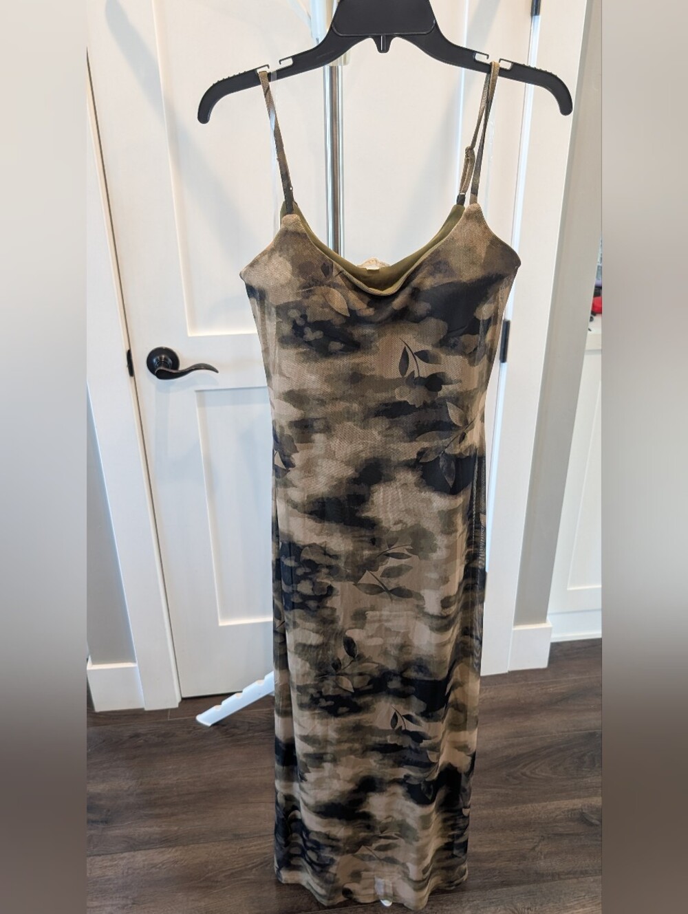 Olive Green Form Fitting Maxi Dress